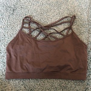 Criss cross sports bra